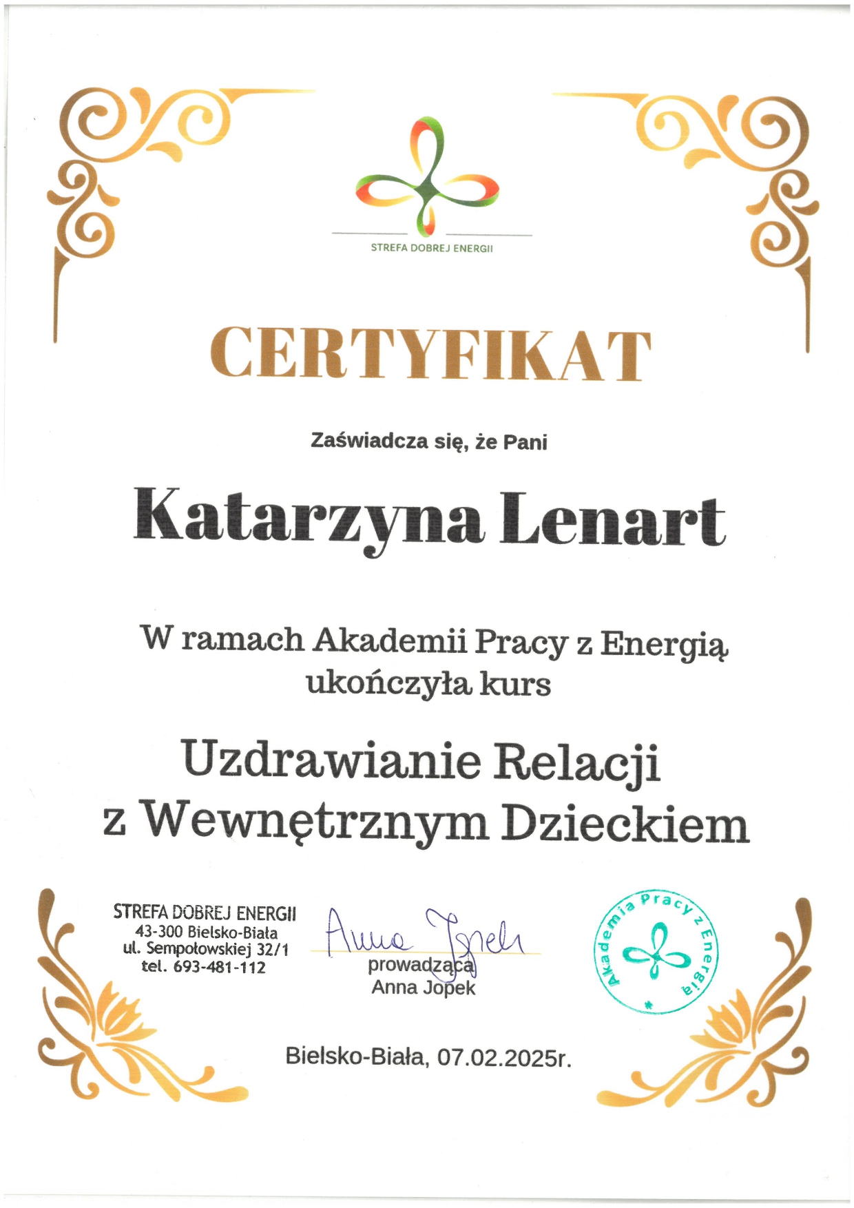 Certyfikat
